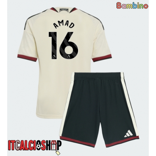 Manchester United Amad Diallo #16 Terza Maglia Bambino 2026-27 Manica Corta (+ Pantaloni corti)